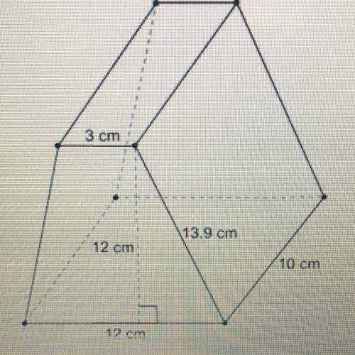 What is the volume of the right prism?  a. 1251cm  b. 1440cm  c. 900cm  d.