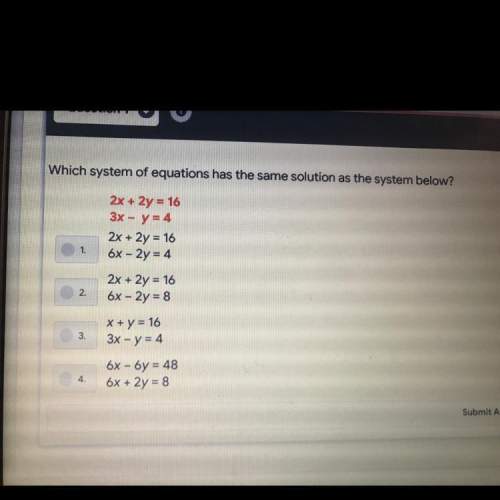 Which system of equations has the same solution as the system