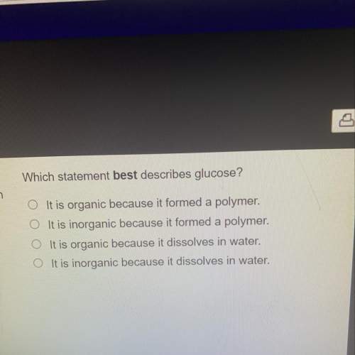 Which statement best describes glucose?