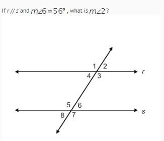 If r // s and m&lt; 6=56*,what i m&lt; 2?