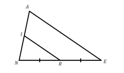 As an answer to a test, monica sees the figure below and determines that ir is parallel to ae. monic