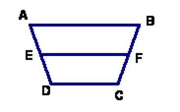 20 points segment ef is the midsegment of trapezoid abcd. find the length of segment ef