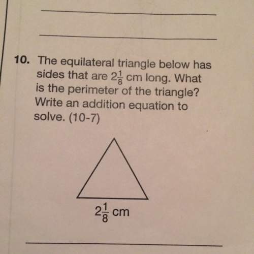 The equilateral triangle below has sides that are 2 1/8 centimeters long. what is the perimeter of t
