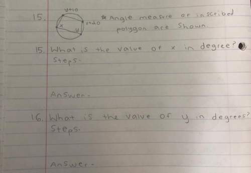 What is the value of x and y in degrees? show steps!