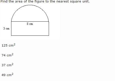 Find the area of the figure to the nearest square unit.