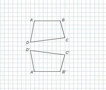Which describes the line of reflection if figure a'b'c'd' is a reflection of figure abcd?