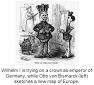What does this political cartoon suggest about how germany achieved unification?