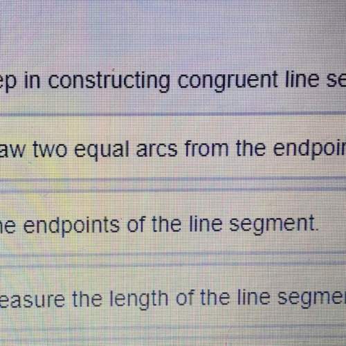 Which of these is a correct step in constructing congruent line segments?  option a: us