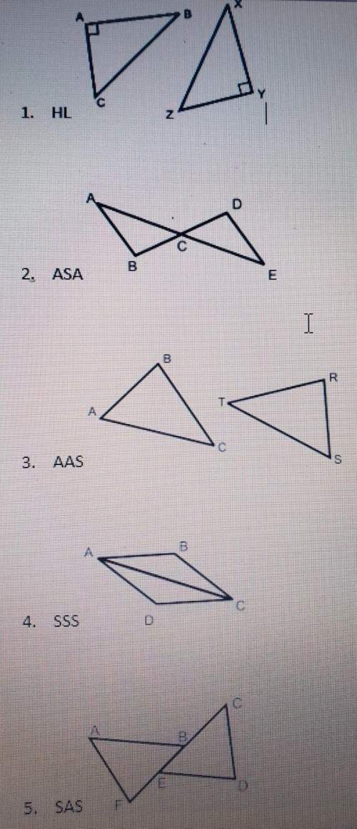 For a pair of triangles, what needs to be congruent in order for the triangles to congruent? what i