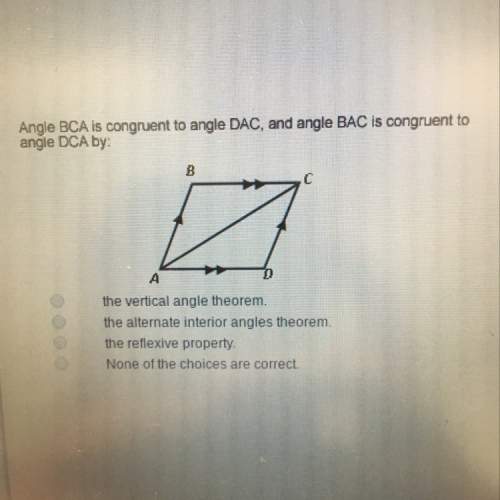 Angle bac is congruent to angle dca by
