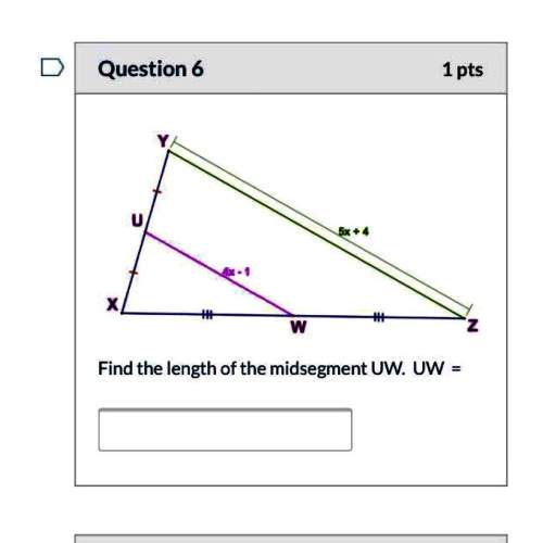 Find the length of the midsegment uw. uw=