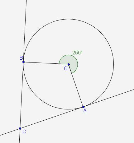 Point o is the center of the circle in the diagram. what is m∠bca ?  a80° b75° c70