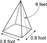 Answer asap quickly a square pyramid is shown below:  wha