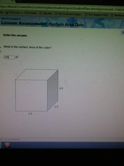 What is the surface area of the cube? i think 216