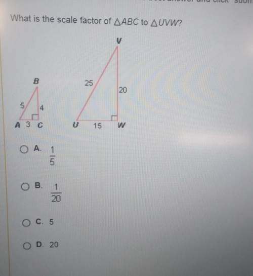 What is the scale factor of abc to uvw
