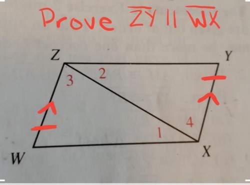 Zw is parallel as yzzw is congruent to myprove zy is parallel to wx