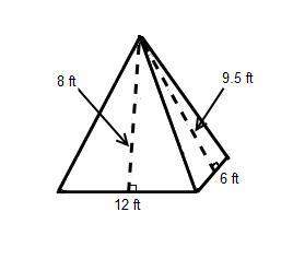 ill mark brainliest! what is the total surface area of this rectangular pyramid?