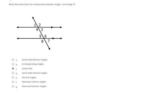 What is the relationship between angle 1 and angle 5