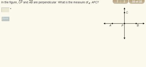 (fast) in the figure, cp and ab are perpendicular. what is the measure of apc