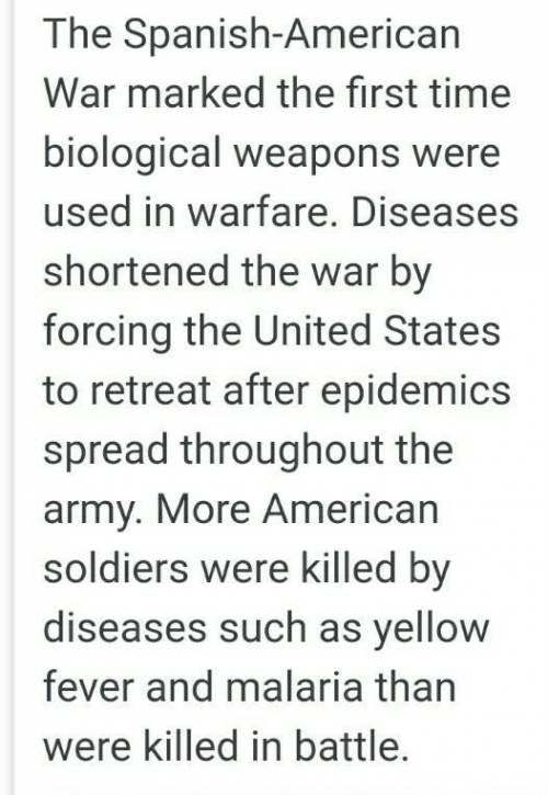 Which statement best summarizes the effect diseases had on the Spanish-American War?