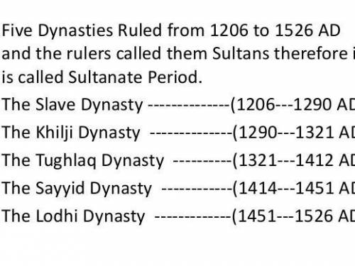 Q6) Make a timeline of dynasties of the subcontinent.