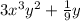 3x^3y^2+\frac{1}{9}y