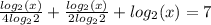\frac{log_2(x)}{4log_22} + \frac{log_2(x)}{2log_22} + log_2(x) = 7