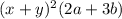 (x+y)^2(2a+3b)