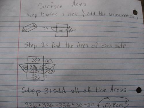How to find the surface area and the volume of this prism