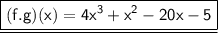 \underline{\boxed{\sf{(f . g)(x) = 4x^{3} + x^{2} - 20x - 5}}}