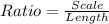 Ratio = \frac{Scale}{Length}