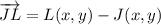 \overrightarrow{JL} = L(x,y)-J(x,y)
