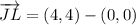 \overrightarrow{JL} = (4,4)-(0,0)