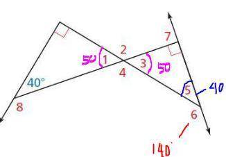 Find the measure of the numbered angle.
m∠6 =