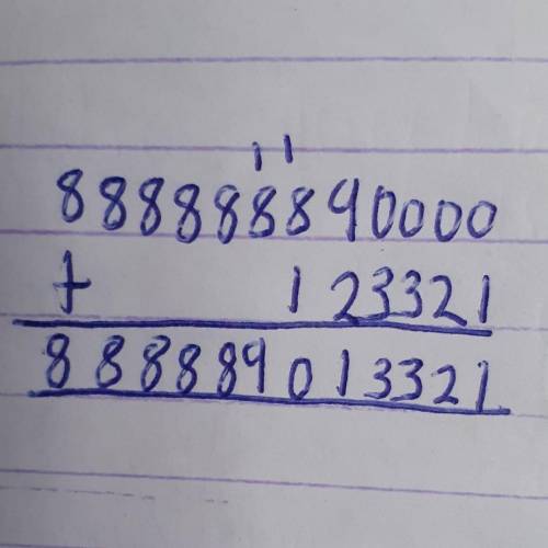 What is a 888888890000+123321= ???