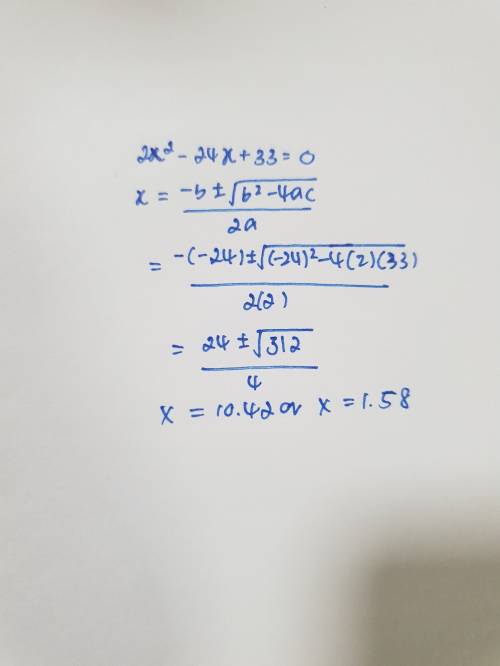 Use the quadratic formula to solve the equation. if necessary, round answers to the nearest hundredt