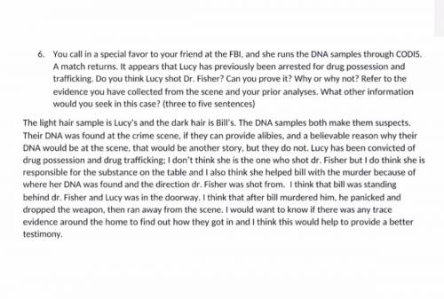 You call in a special favor to your friend at the FBI, and she runs DNA samples through CODIS. A mat