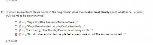 In which excerpt from stevie smith the frog prince does the speaker most clearly doubt whether he tr