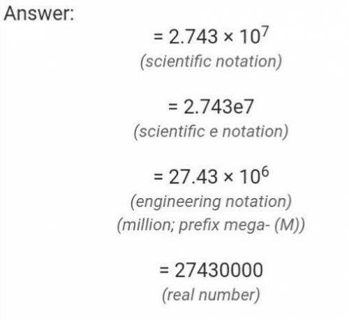 What is 27,430,000 in scientific notation?