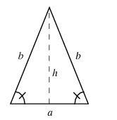 True or false?  in an isosceles triangle all sides are unequal.