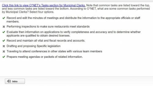What are some common tasks performed by Municipal Clerks? Check all that apply.

recording and editi