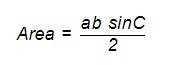 In triangle abc, ab = 12 inches, ac = 18 inches and the area of the triangle is 107.737 square inche
