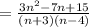 = \frac{3n^2-7n+15}{(n+3)(n-4)}