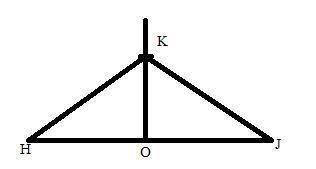 A point K is on the perpendicular bisector of a segment with endpoints at H and J. What must be true