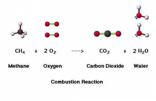 10. Identify the products in the combustion of methane.

(1 Point)
a. CO2 and H20
O b. CH4 and 02
O