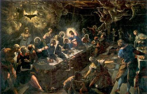 Look at this painting by jacopo tintoretto. what characteristic of this painting distinguishes it as