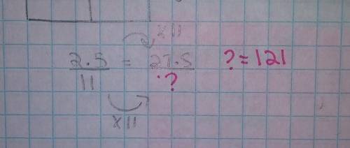 If y varies directly as x and y = 11 when x = 2.5, find y when x = 27.5.