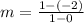 m=\frac{1-\left(-2\right)}{1-0}