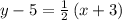 y-5=\frac{1}{2}\left(x+3\right)