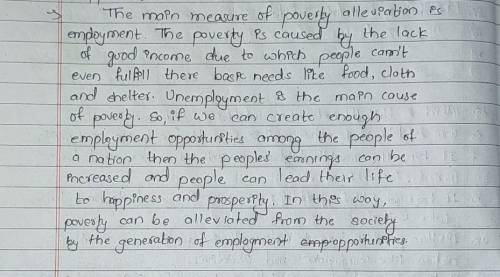State 10 importance of employment in alleviating poverty